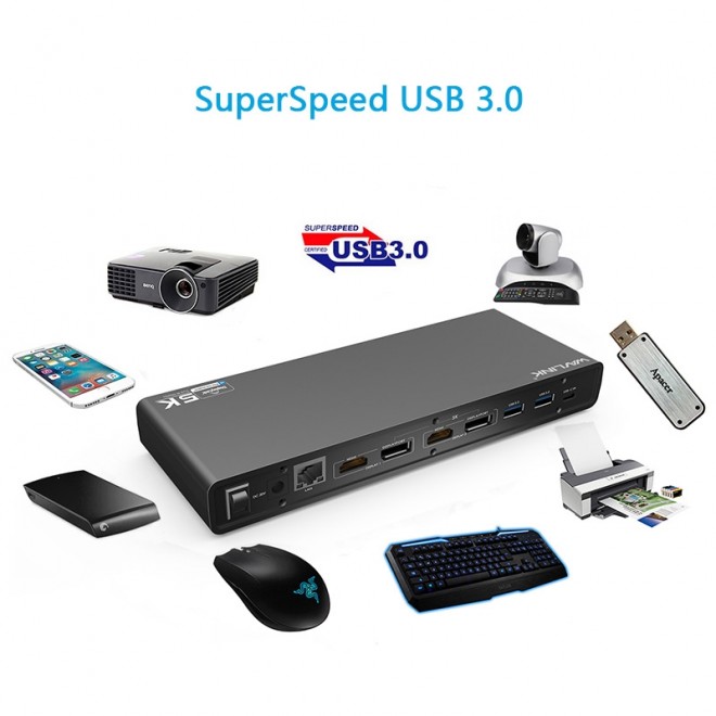 Wavlink USB-C Ultra 5K Laptop Docking Station with 6x USB3.0 view 4